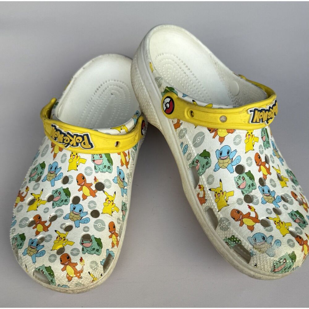 Pokemon x Crocs Classic Clogs Mens 9 Womens 11 Pikachu Starter Characters